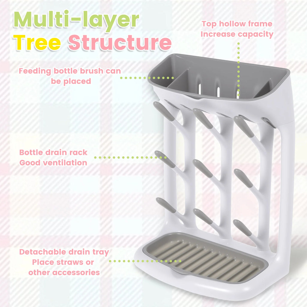 Compact Baby Bottle Drying Rack