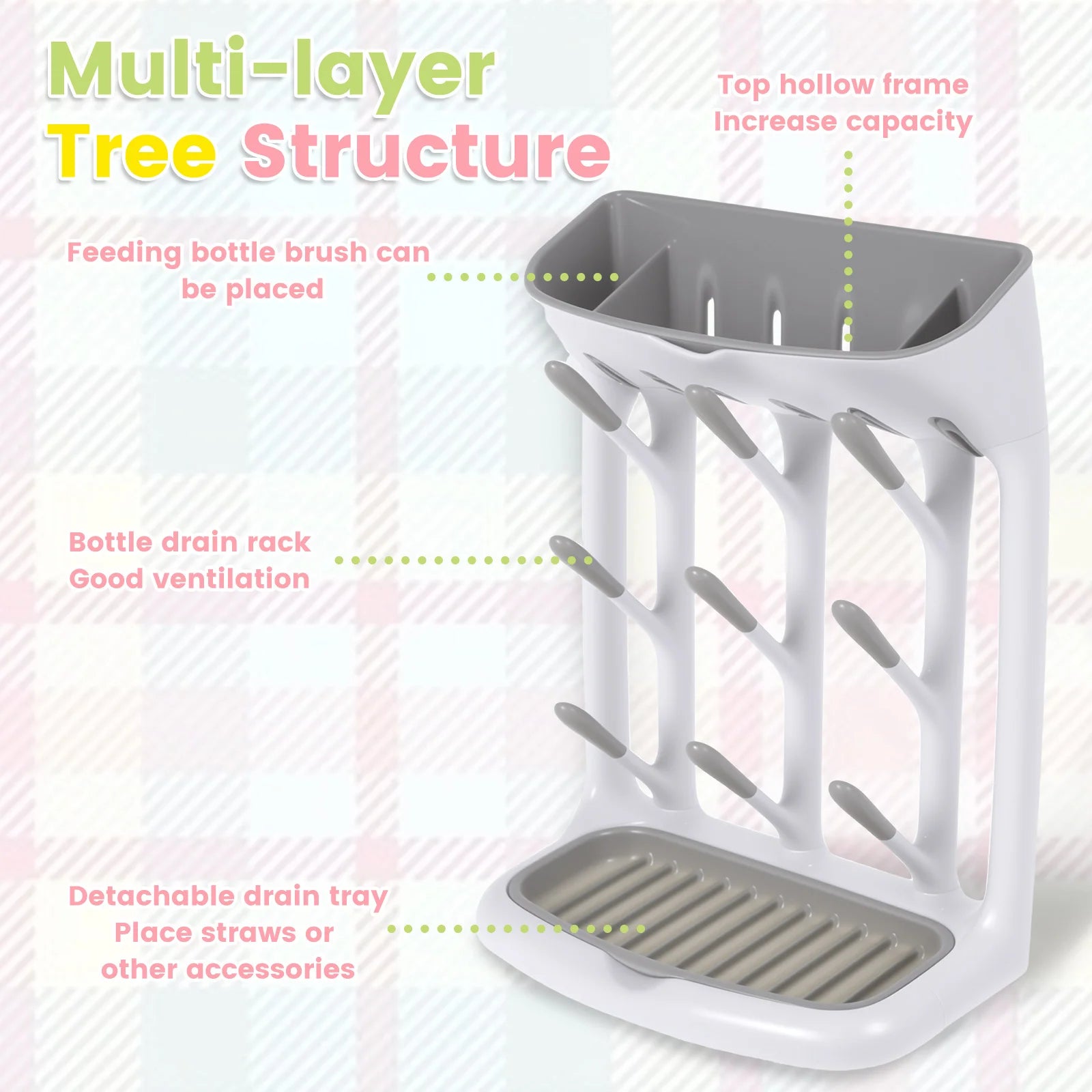 Compact Baby Bottle Drying Rack