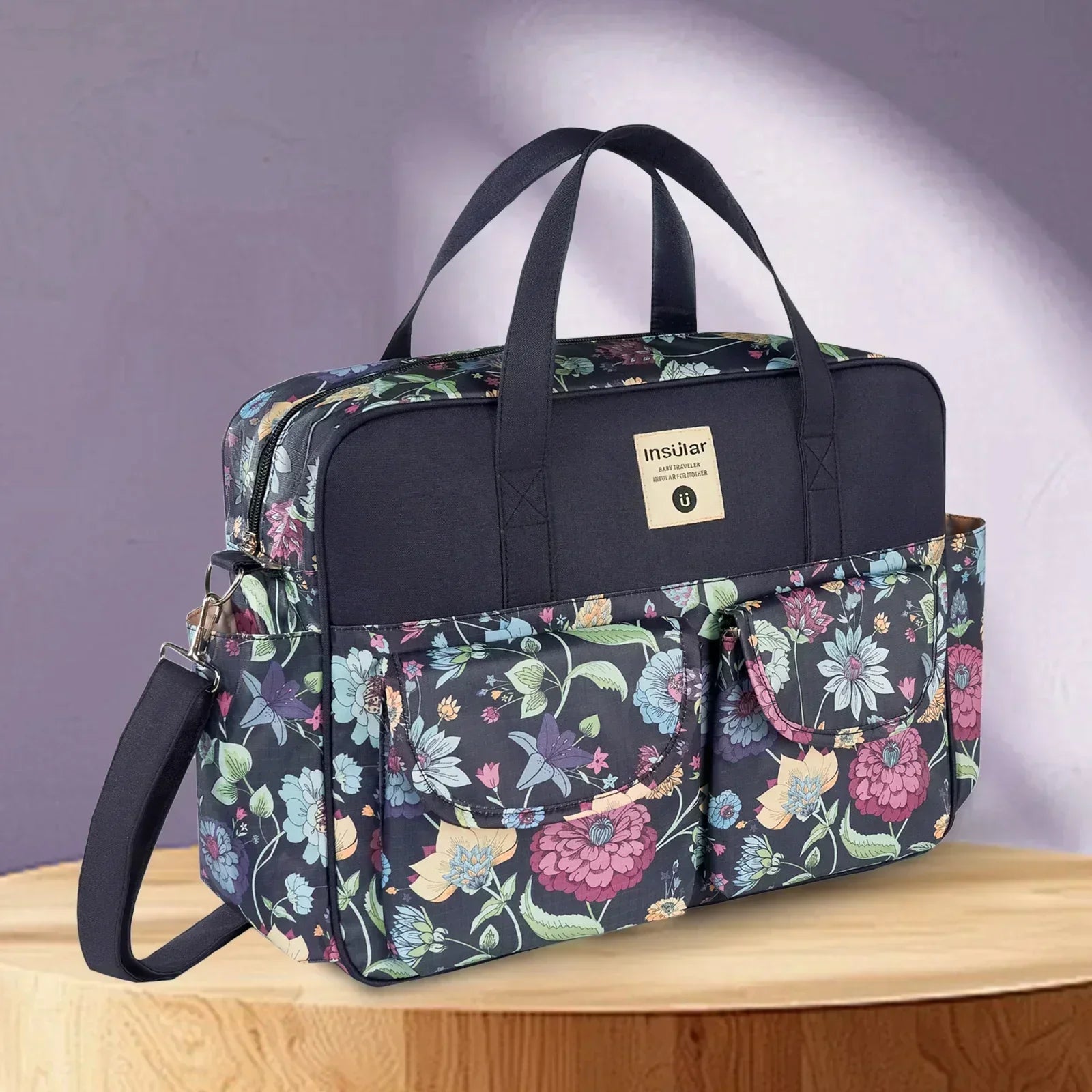 Large Capacity Floral Diaper Bag