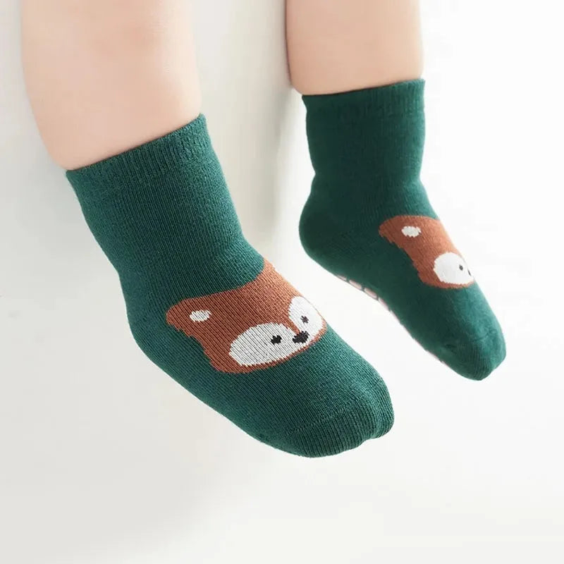 6 Pack Non-Slip Baby and Toddler Socks