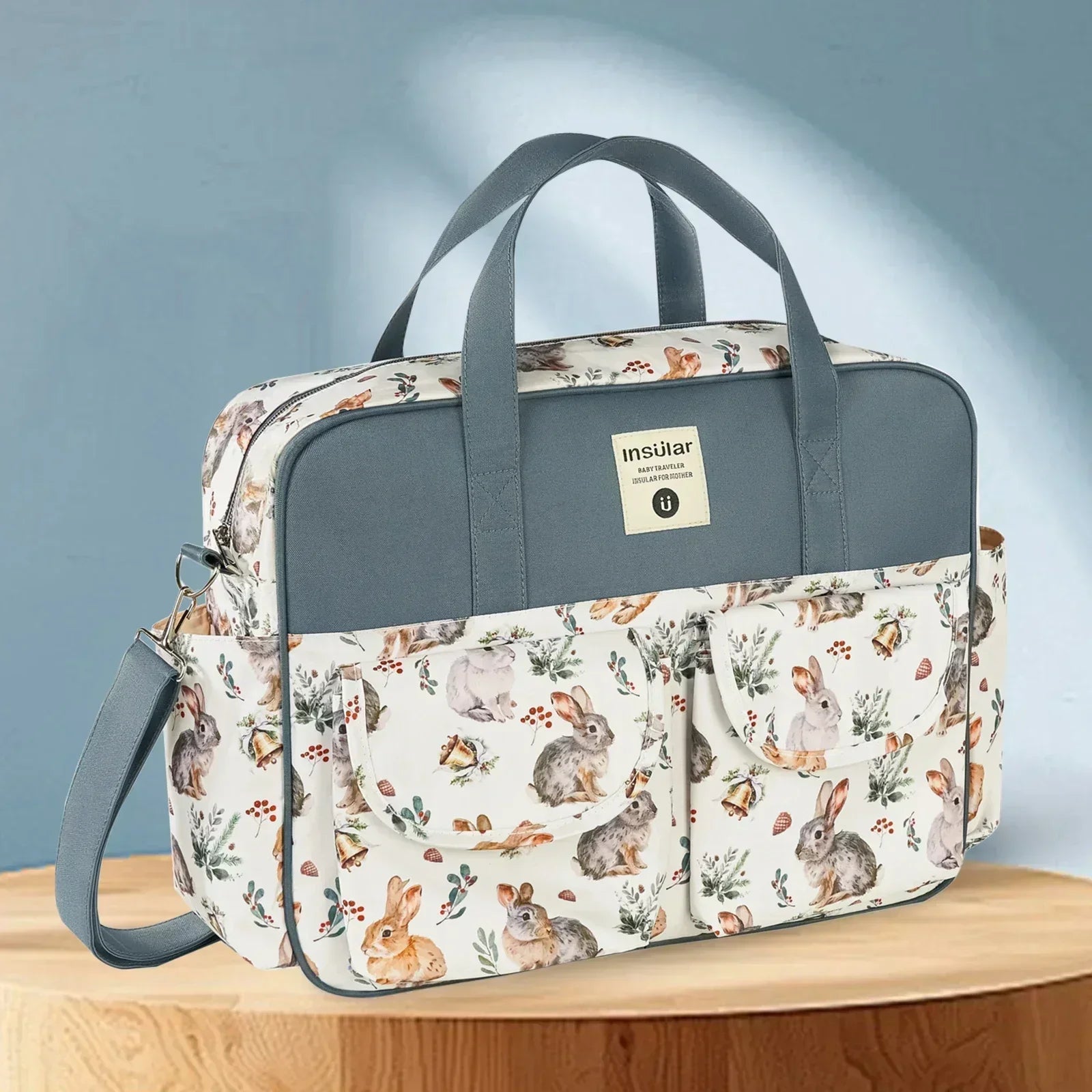 Large Capacity Floral Diaper Bag