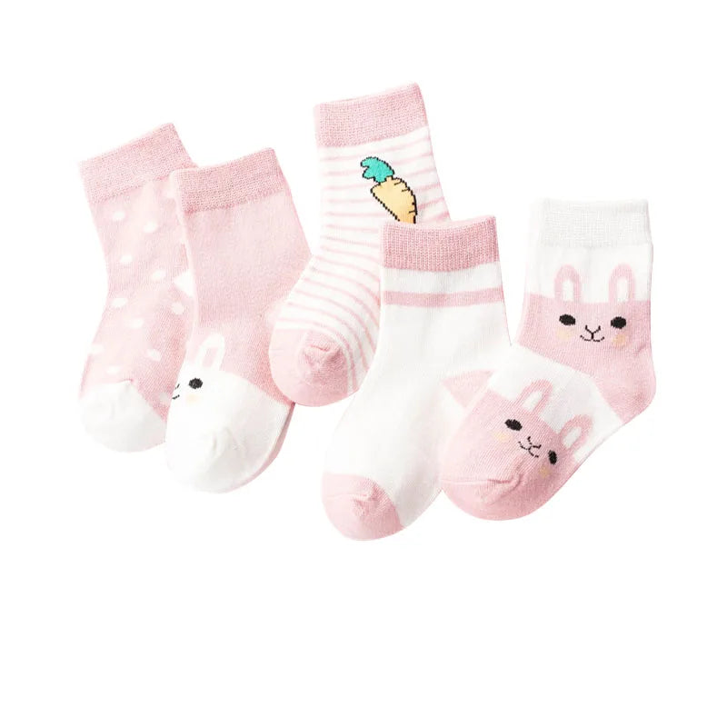 5 Pack Soft Baby Ankle Socks