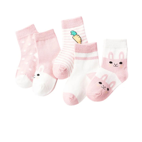 5 Pack Soft Baby Ankle Socks