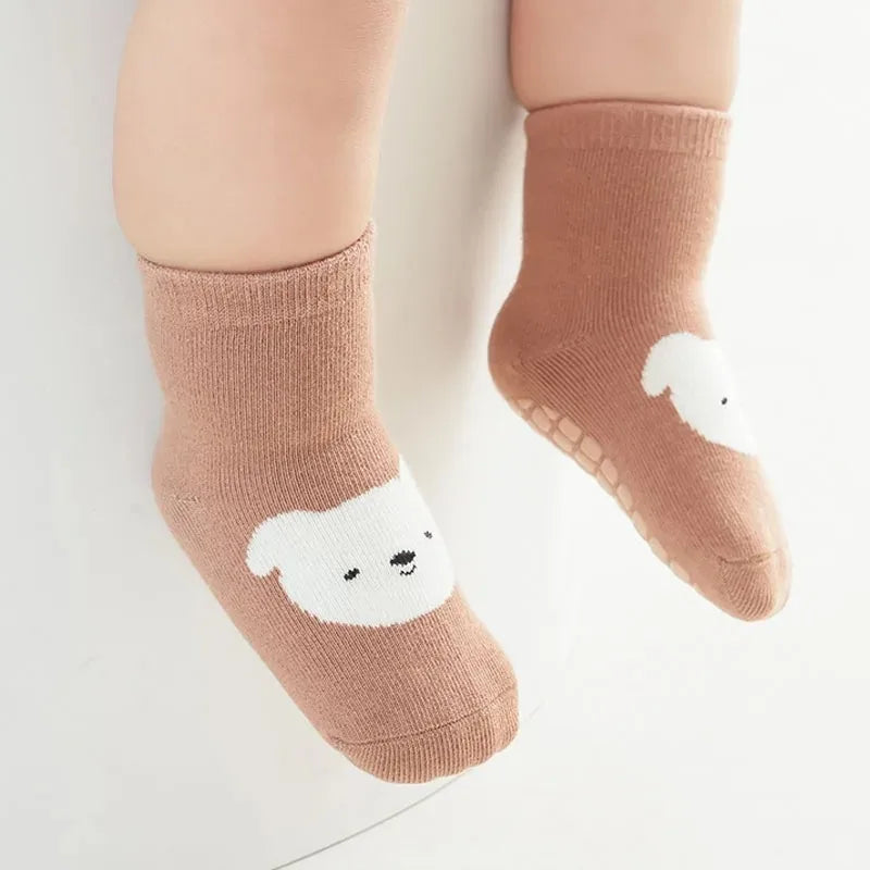6 Pack Non-Slip Baby and Toddler Socks