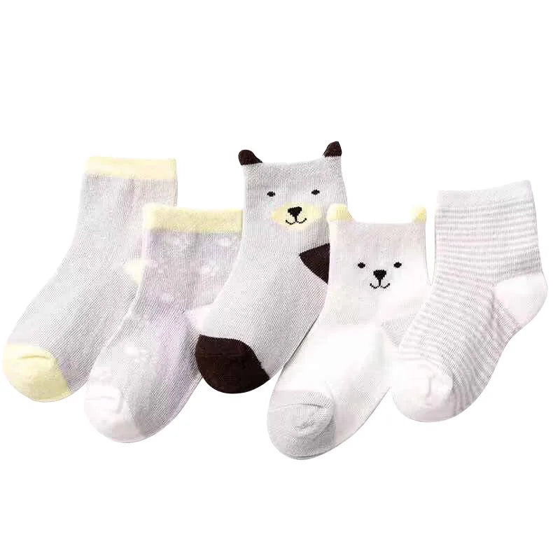 5 Pack Soft Baby Ankle Socks