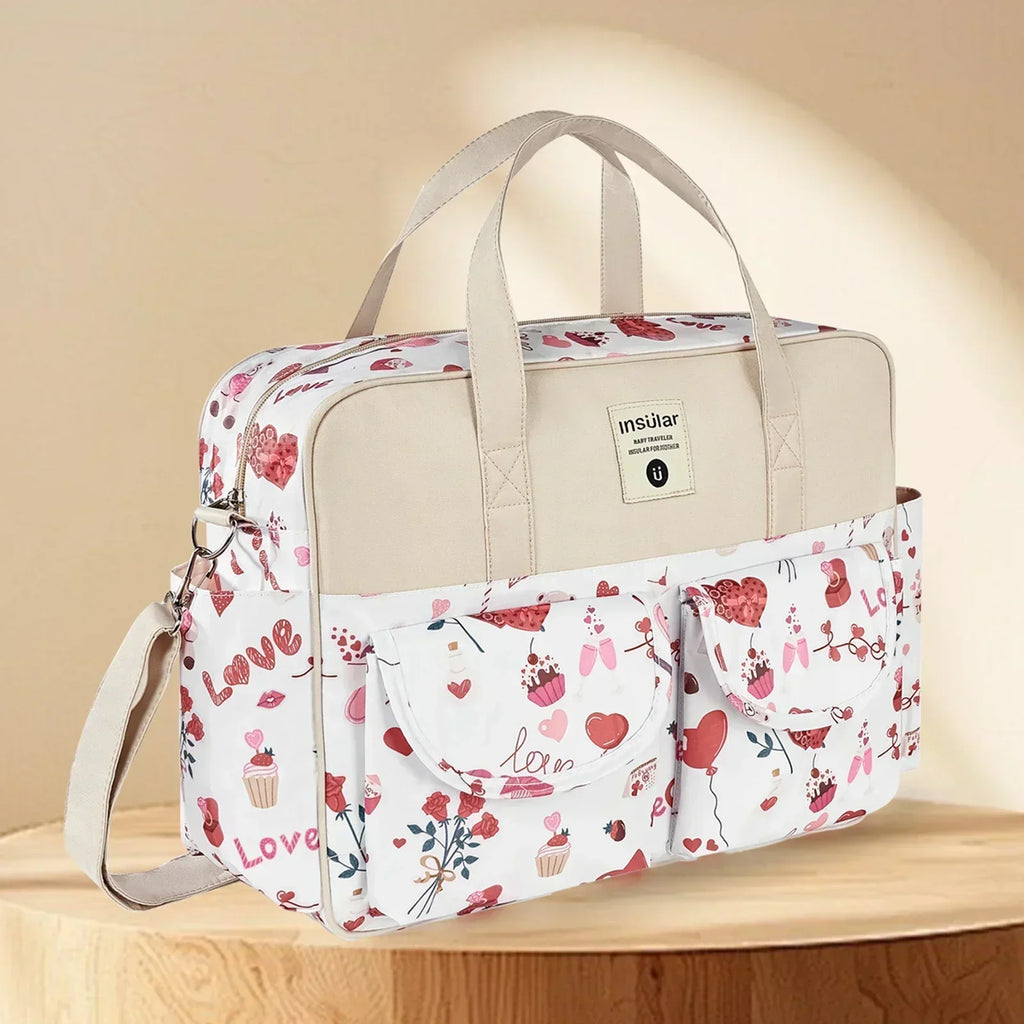 Large Capacity Floral Diaper Bag