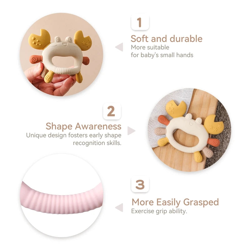 Silicone Crab Teether